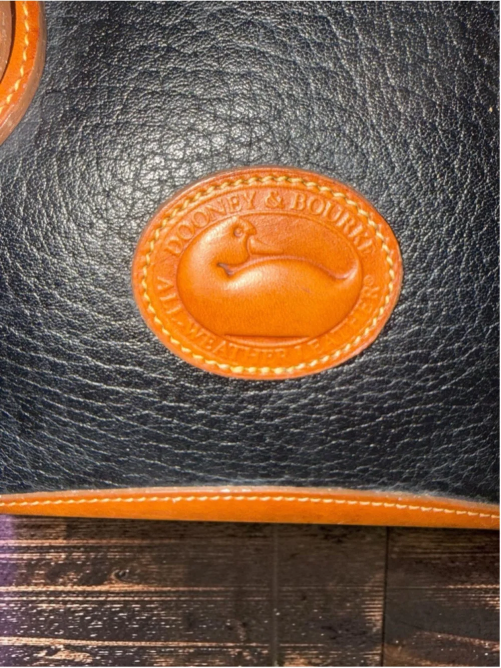 Vintage Dooney & Bourke All-Weather Leather Doctor’s Satchel | Black Pebbled Lea